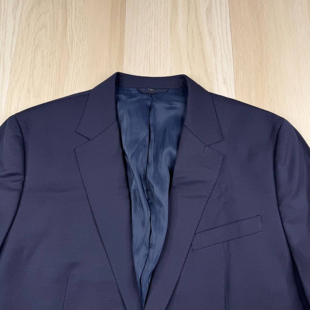 Bonobos Mens Navy Standard Fit Marzotto Italian Wool Sport Coat Blazer 46R NWOT